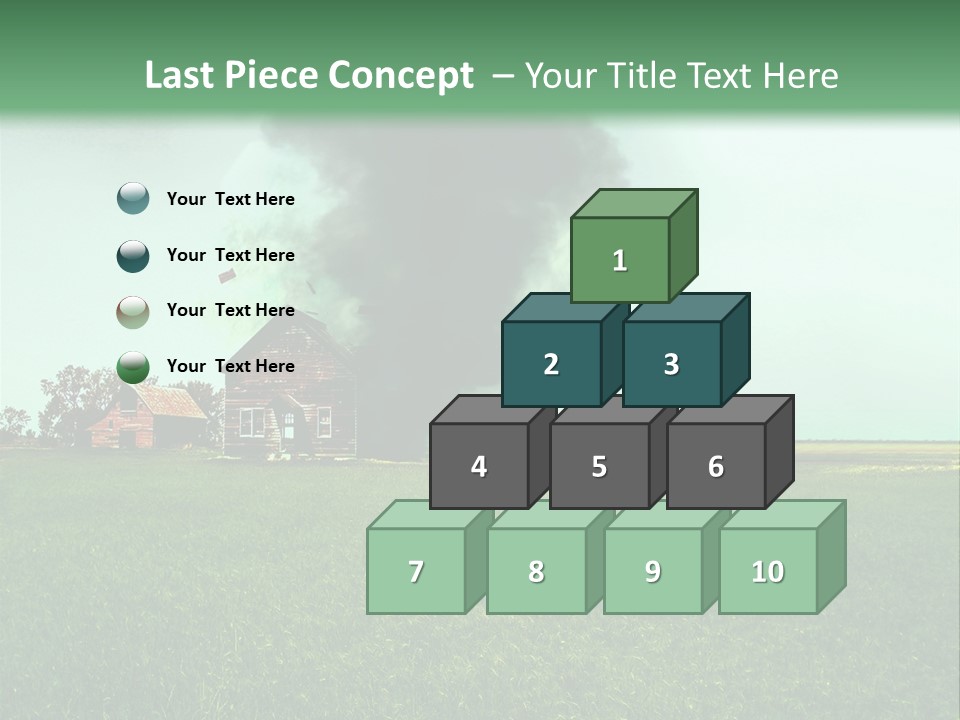 Farm Landscape Building PowerPoint Template