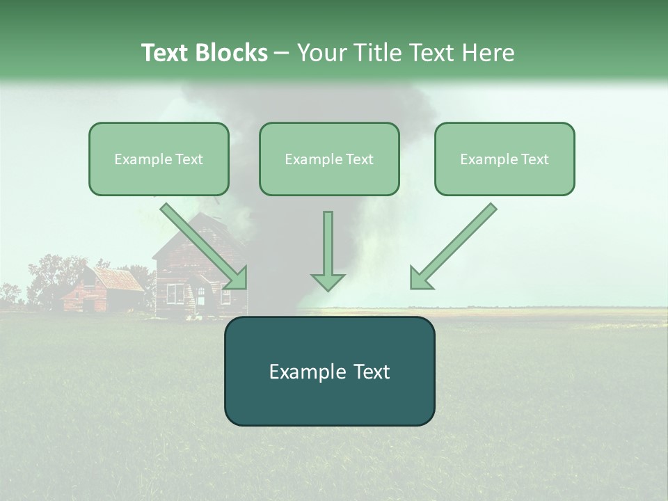 Farm Landscape Building PowerPoint Template