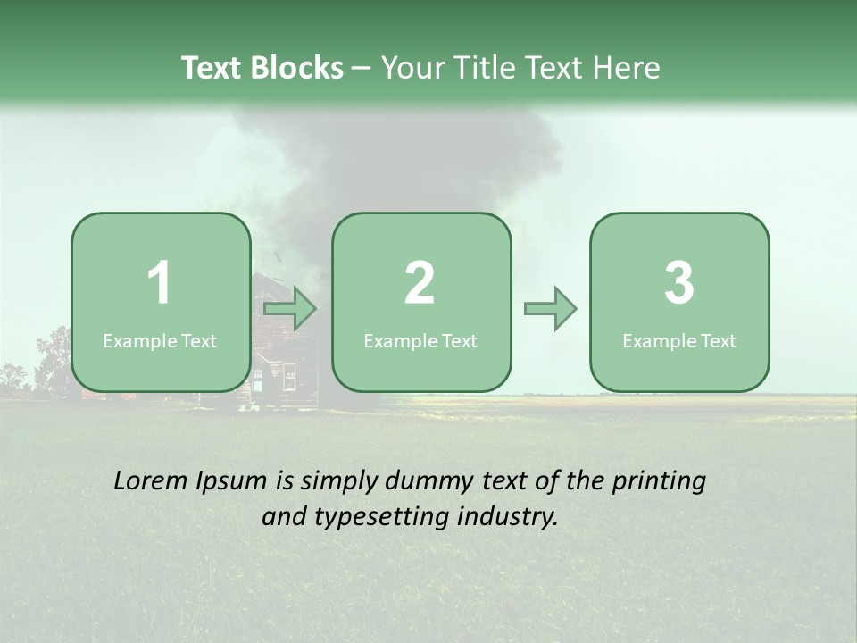 Farm Landscape Building PowerPoint Template