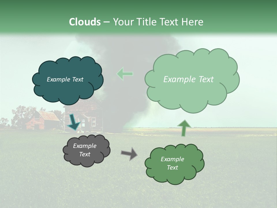 Farm Landscape Building PowerPoint Template