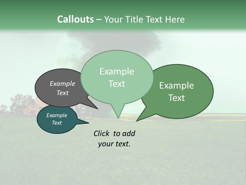 Farm Landscape Building PowerPoint Template