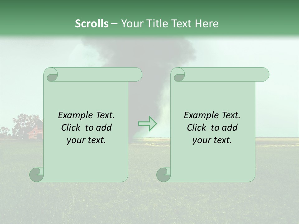 Farm Landscape Building PowerPoint Template
