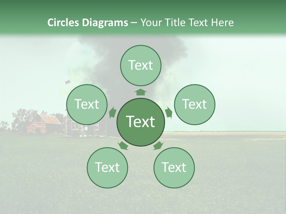 Farm Landscape Building PowerPoint Template