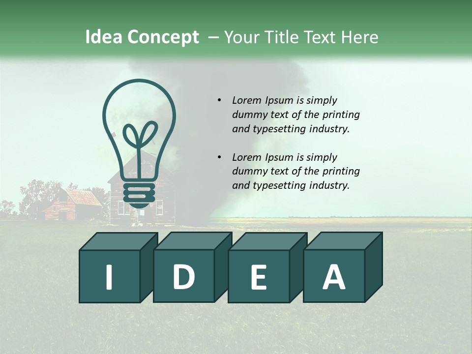 Farm Landscape Building PowerPoint Template