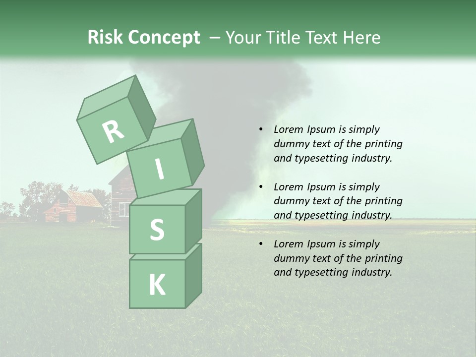 Farm Landscape Building PowerPoint Template
