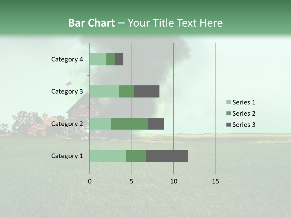 Farm Landscape Building PowerPoint Template