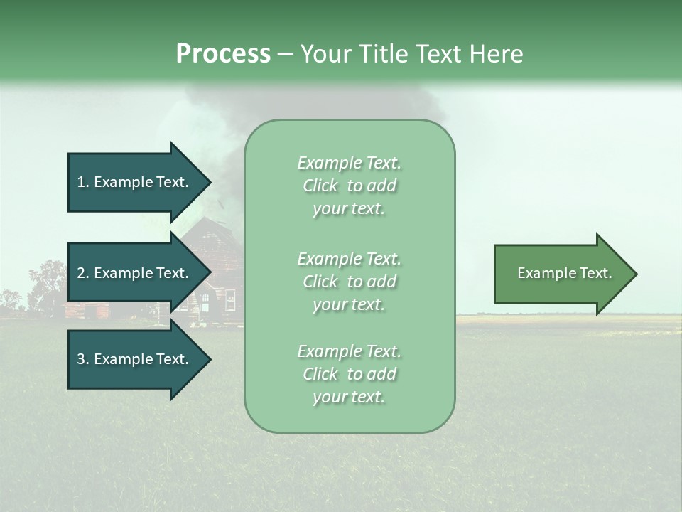 Farm Landscape Building PowerPoint Template