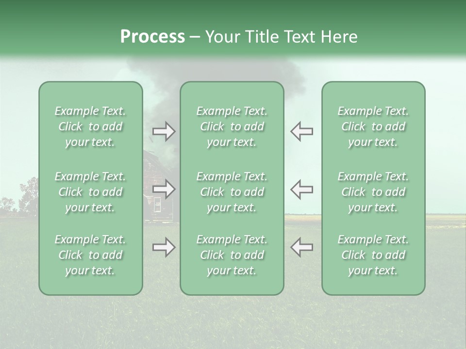 Farm Landscape Building PowerPoint Template