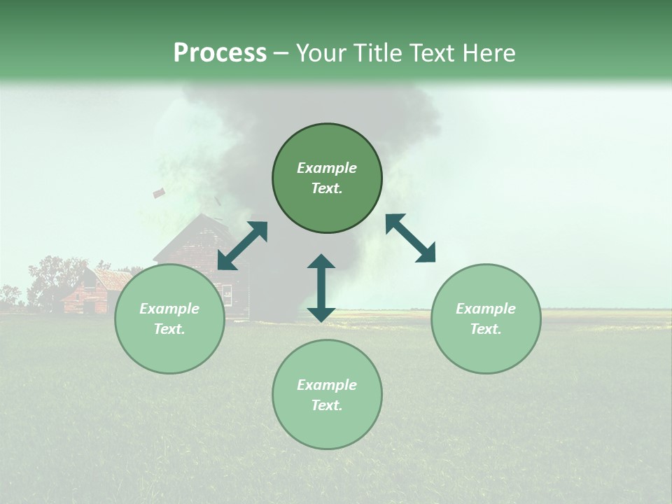 Farm Landscape Building PowerPoint Template