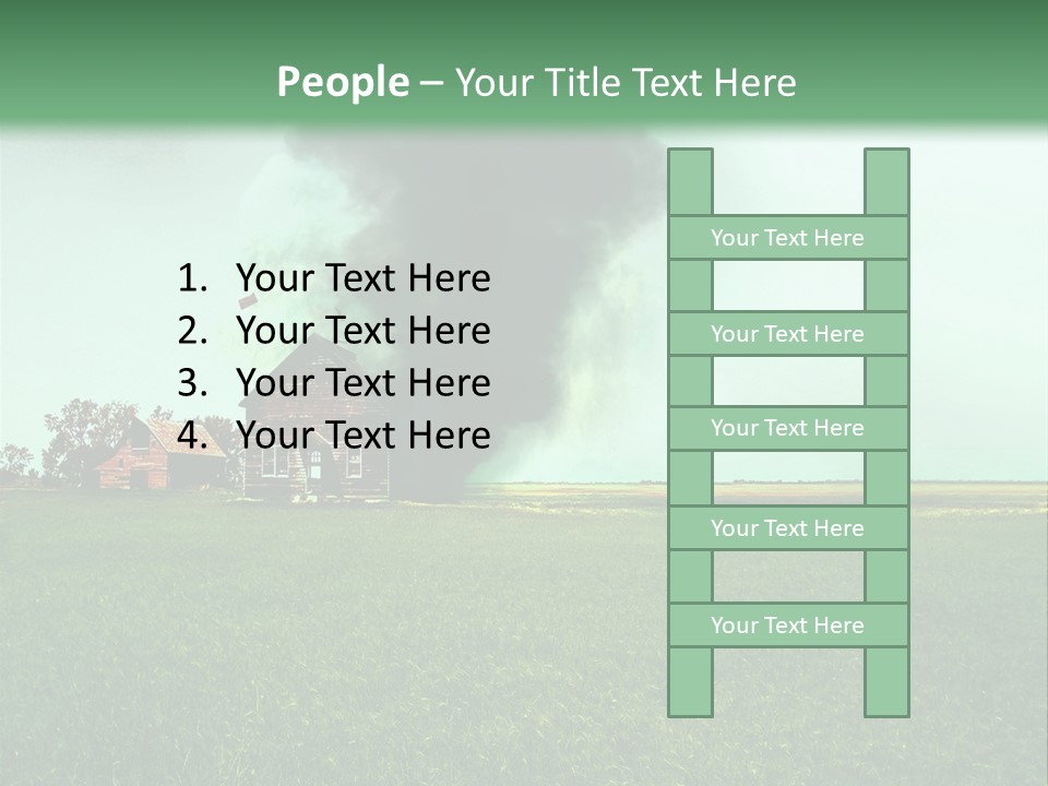 Farm Landscape Building PowerPoint Template