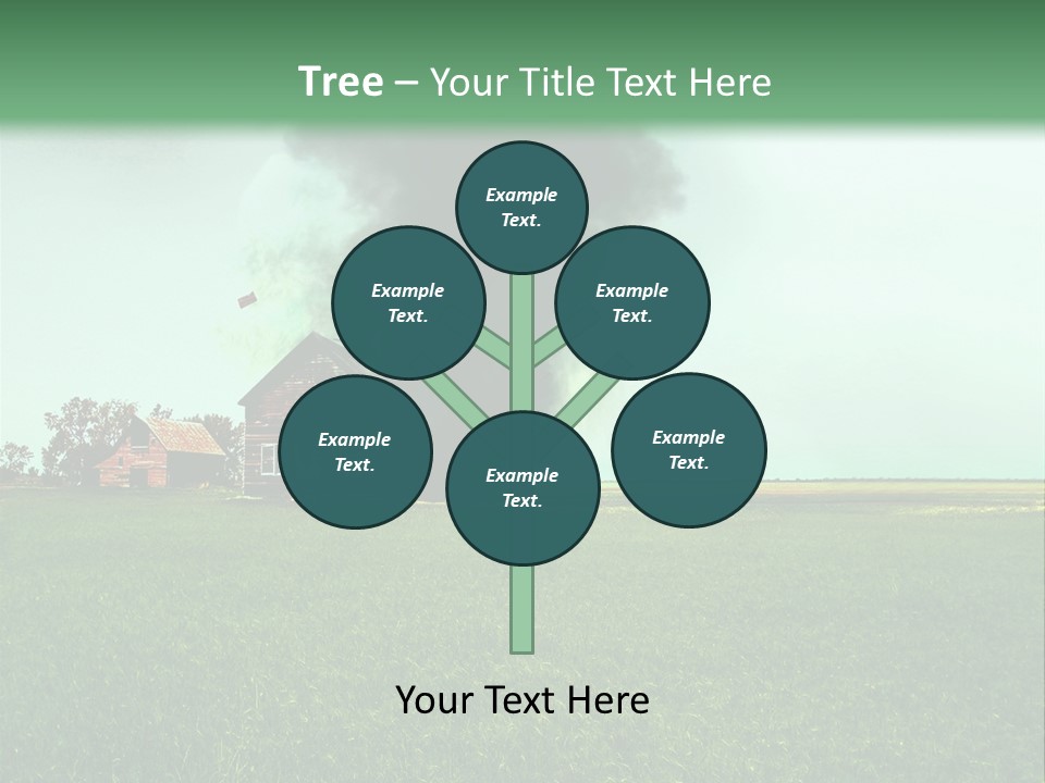 Farm Landscape Building PowerPoint Template