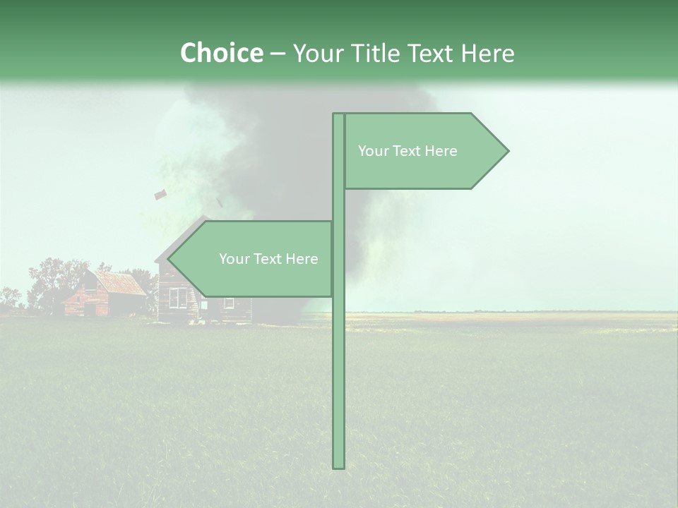 Farm Landscape Building PowerPoint Template