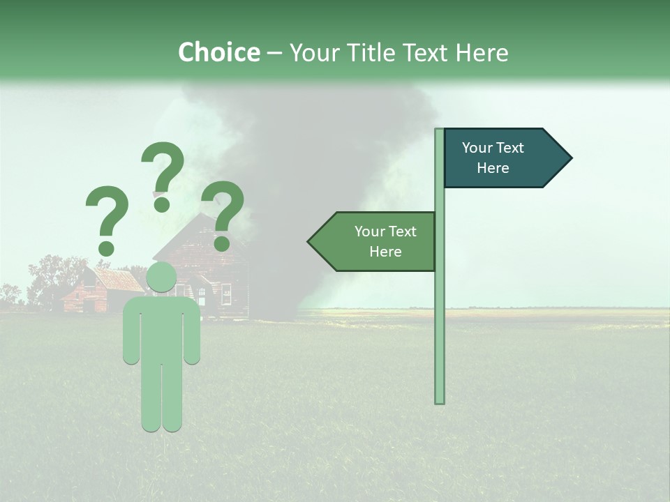 Farm Landscape Building PowerPoint Template