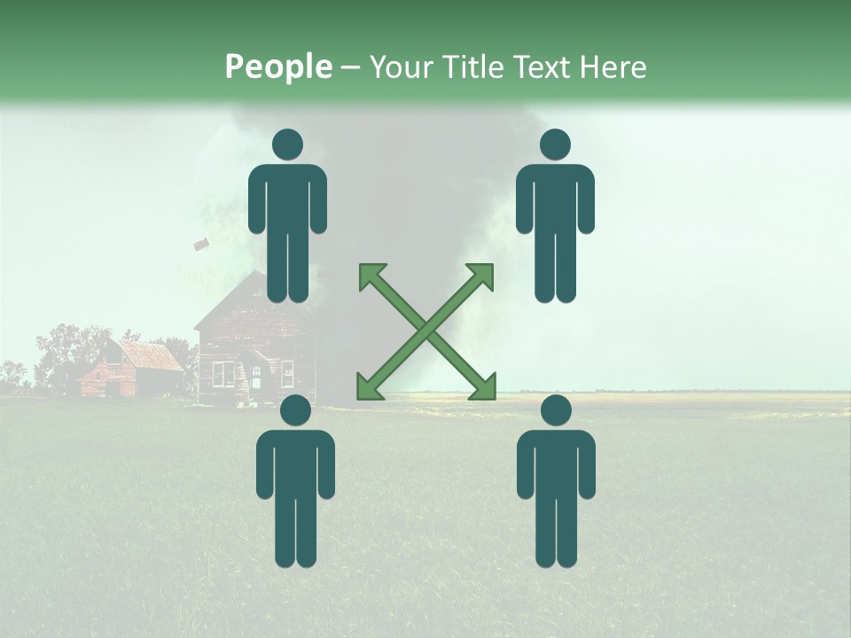 Farm Landscape Building PowerPoint Template