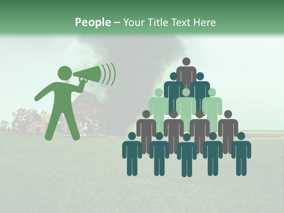 Farm Landscape Building PowerPoint Template