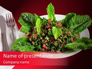 Mediteranean Knife Middle Eastern PowerPoint Template