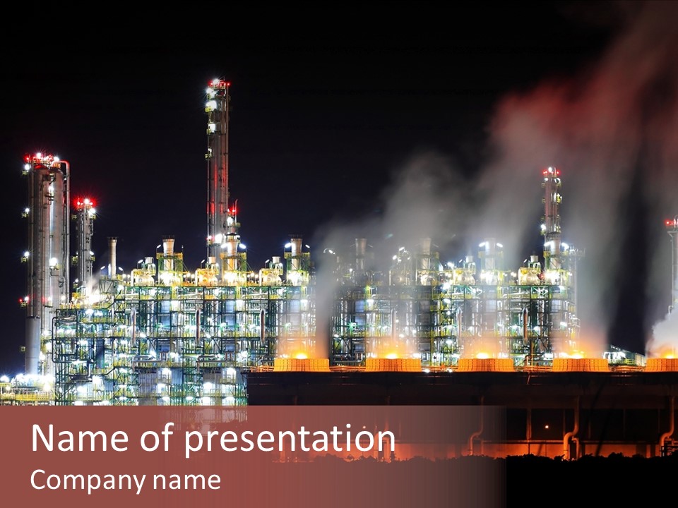 Nightlife Chimney Pollution PowerPoint Template