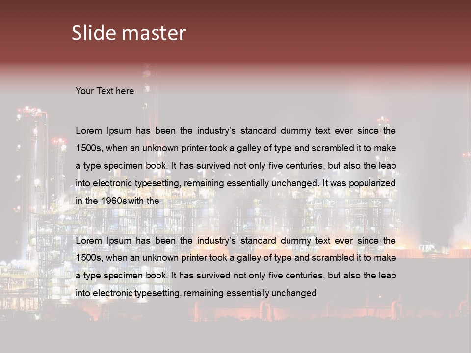 Nightlife Chimney Pollution PowerPoint Template