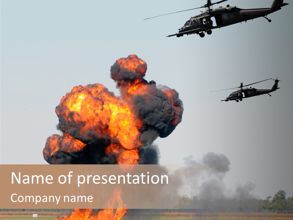 Fireball Military Two PowerPoint Template