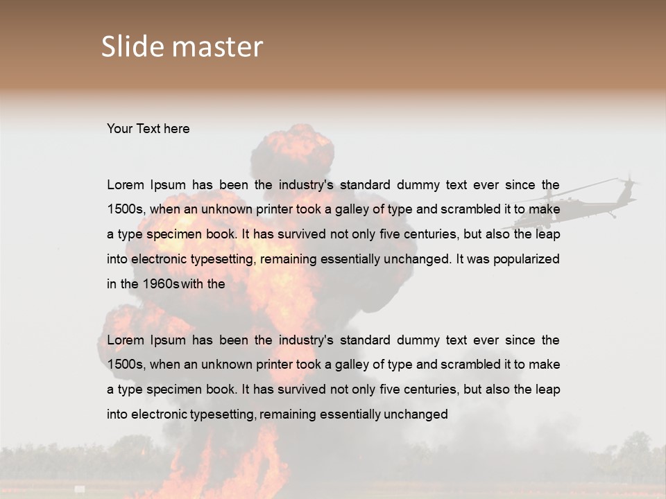 Fireball Military Two PowerPoint Template