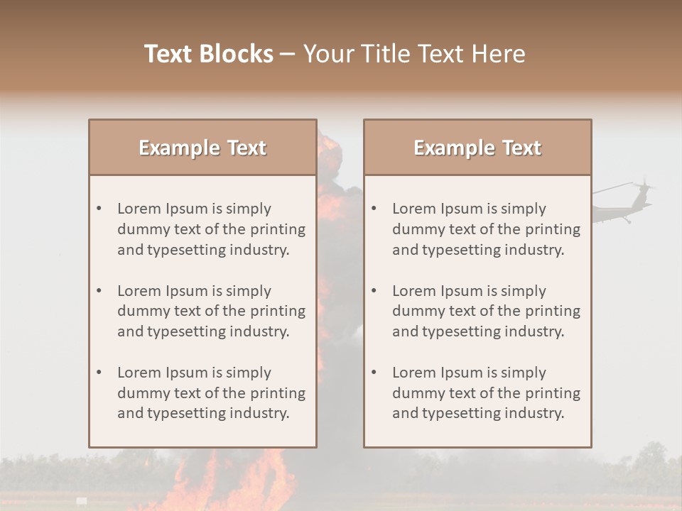 Fireball Military Two PowerPoint Template