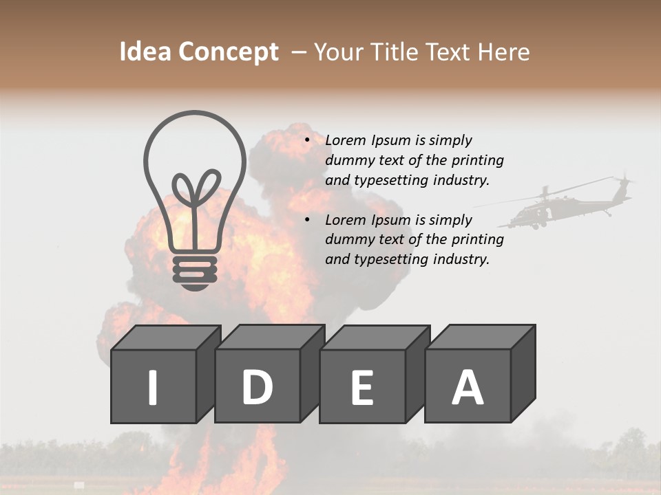 Fireball Military Two PowerPoint Template