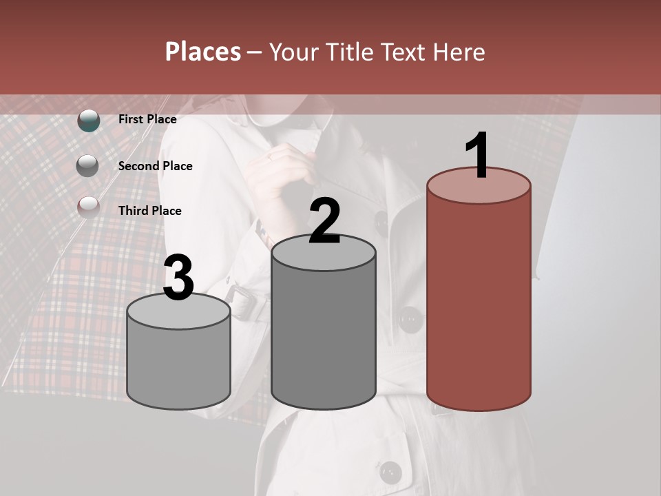 Attractive Sensual Raincoat PowerPoint Template