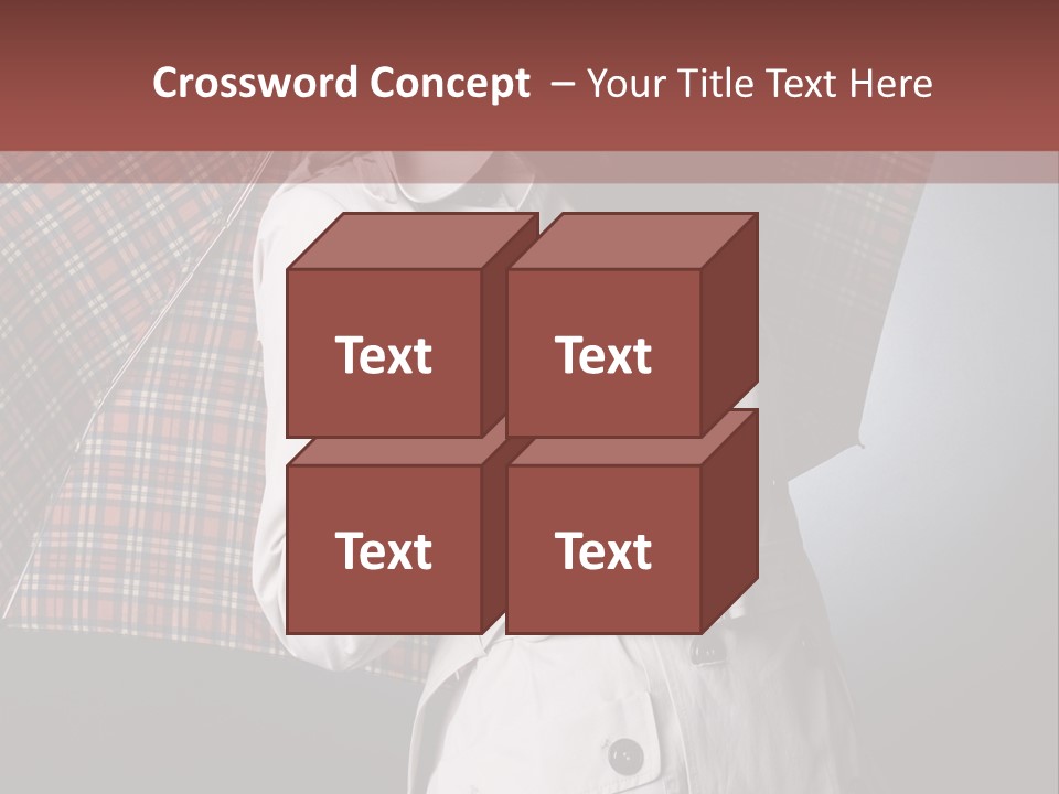 Attractive Sensual Raincoat PowerPoint Template