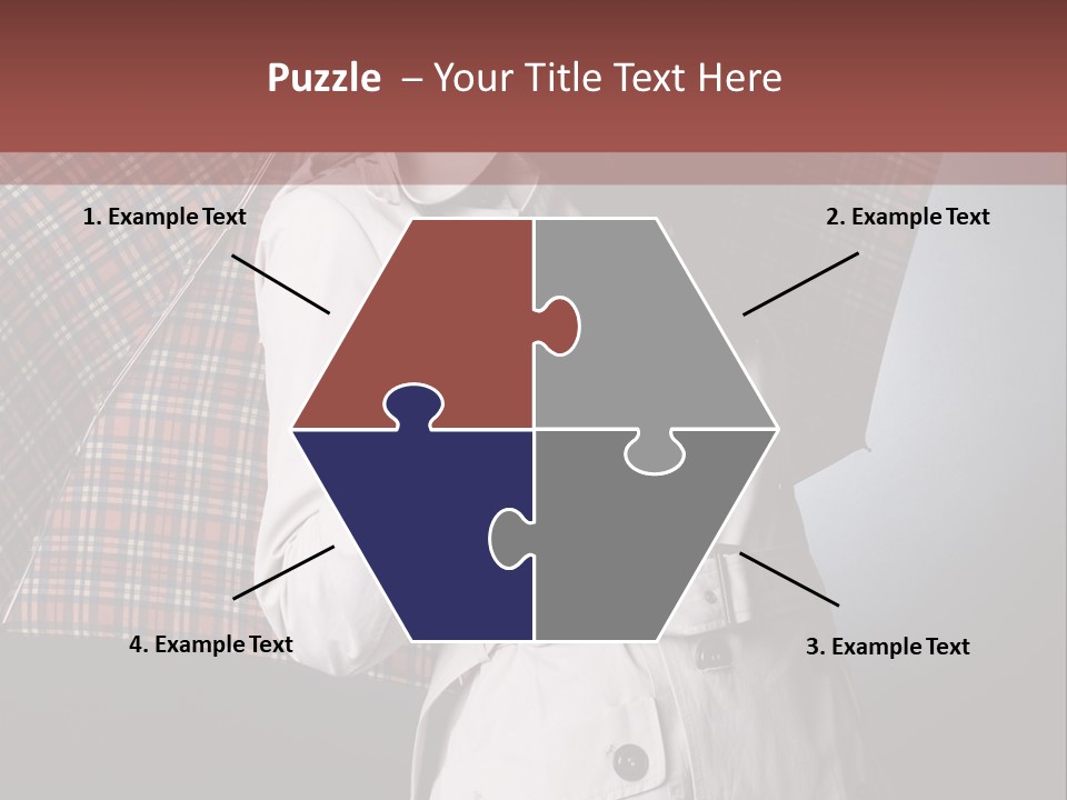 Attractive Sensual Raincoat PowerPoint Template