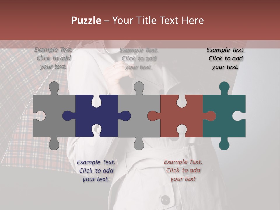 Attractive Sensual Raincoat PowerPoint Template