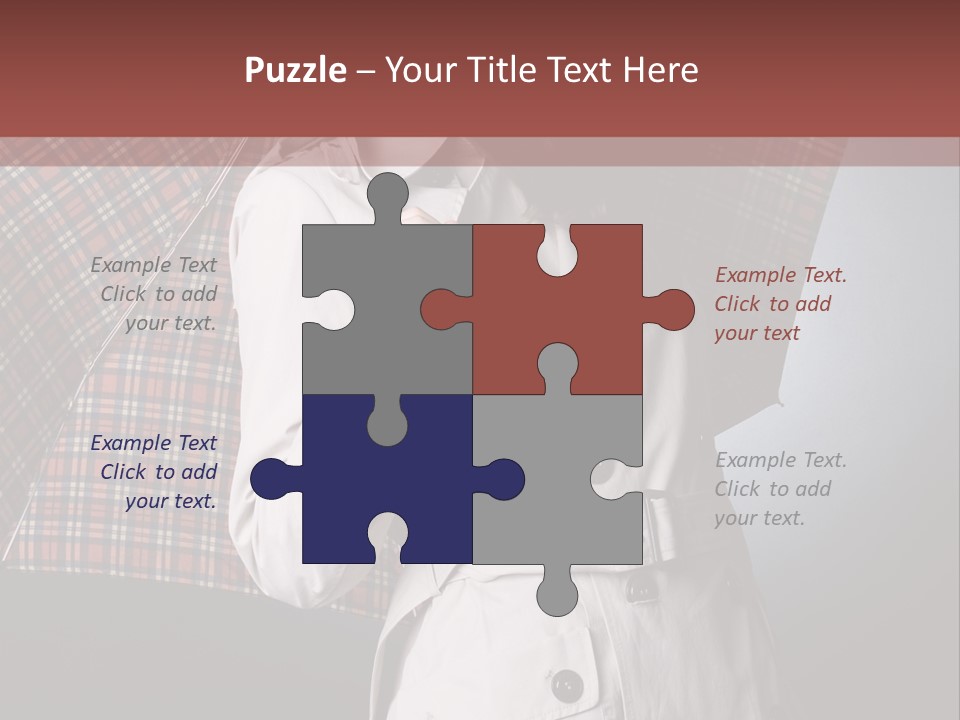 Attractive Sensual Raincoat PowerPoint Template