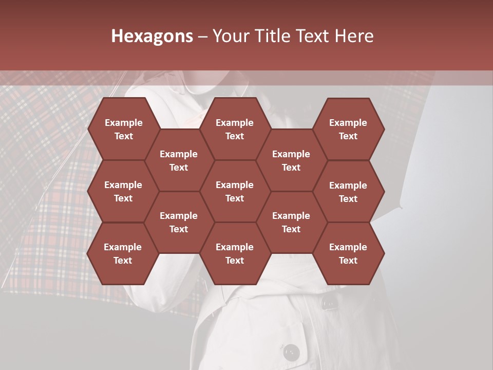 Attractive Sensual Raincoat PowerPoint Template