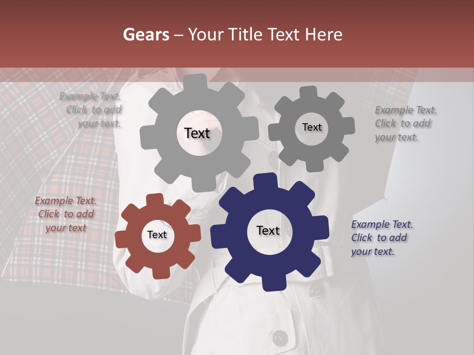 Attractive Sensual Raincoat PowerPoint Template