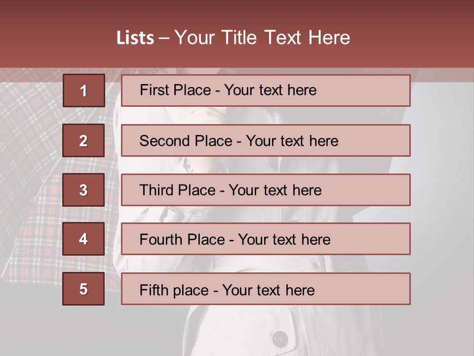 Attractive Sensual Raincoat PowerPoint Template