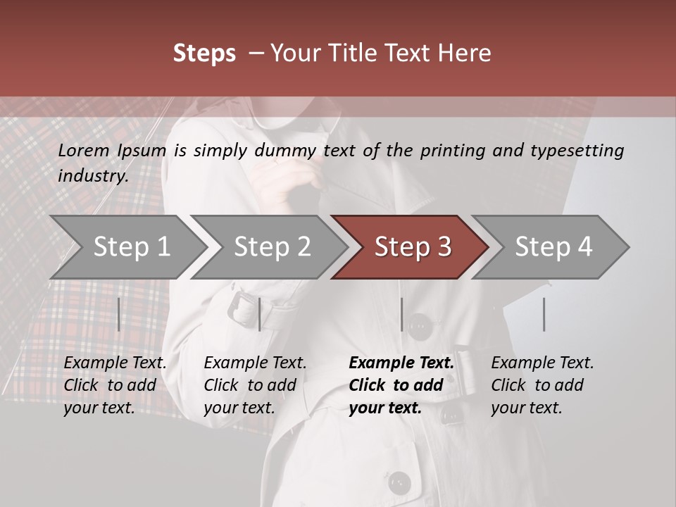 Attractive Sensual Raincoat PowerPoint Template