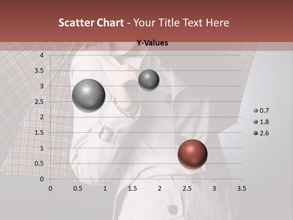 Attractive Sensual Raincoat PowerPoint Template