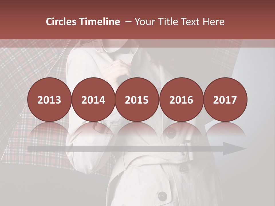 Attractive Sensual Raincoat PowerPoint Template