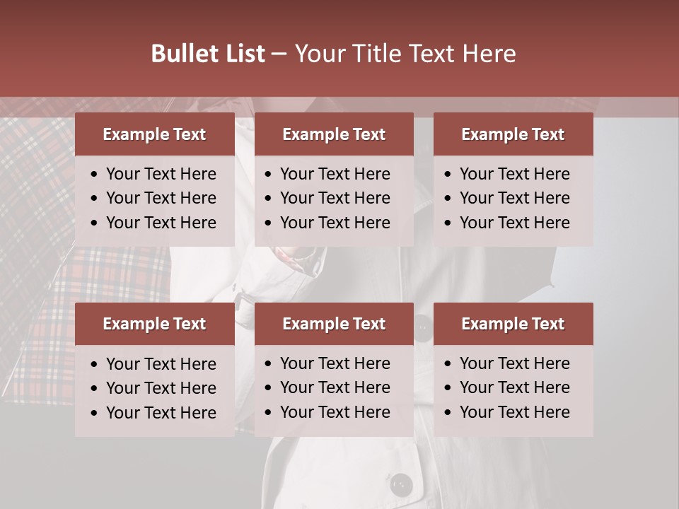 Attractive Sensual Raincoat PowerPoint Template