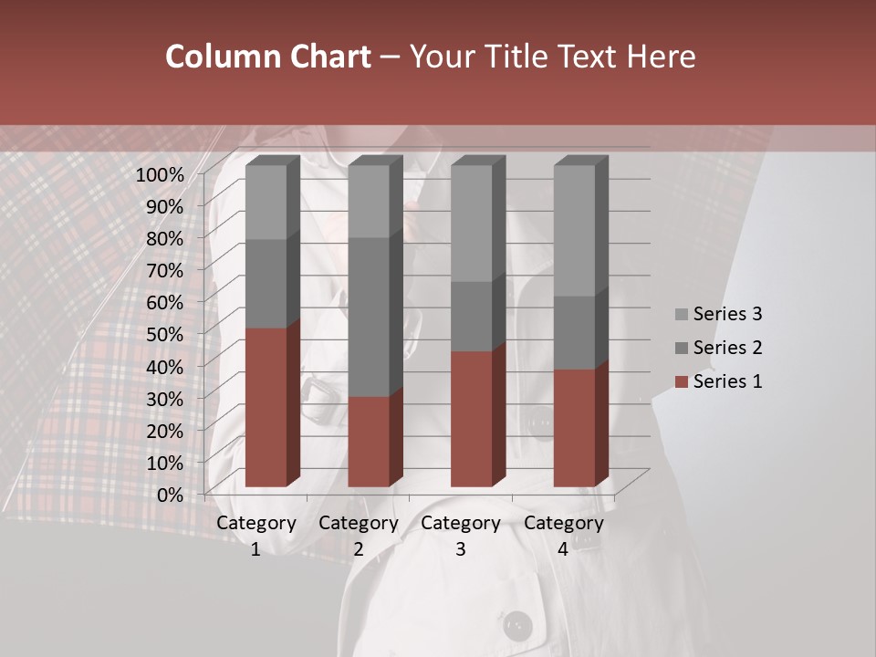 Attractive Sensual Raincoat PowerPoint Template