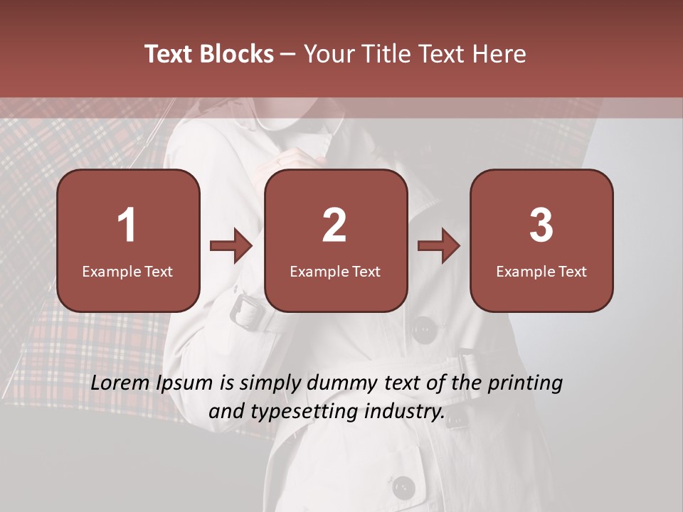 Attractive Sensual Raincoat PowerPoint Template