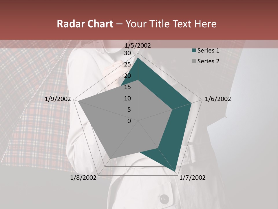 Attractive Sensual Raincoat PowerPoint Template
