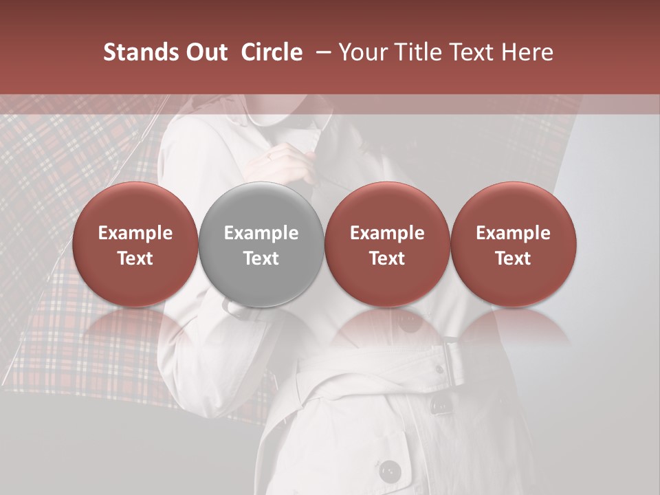 Attractive Sensual Raincoat PowerPoint Template