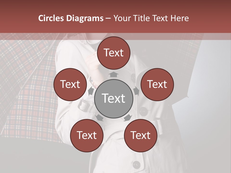 Attractive Sensual Raincoat PowerPoint Template