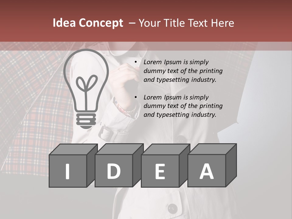 Attractive Sensual Raincoat PowerPoint Template