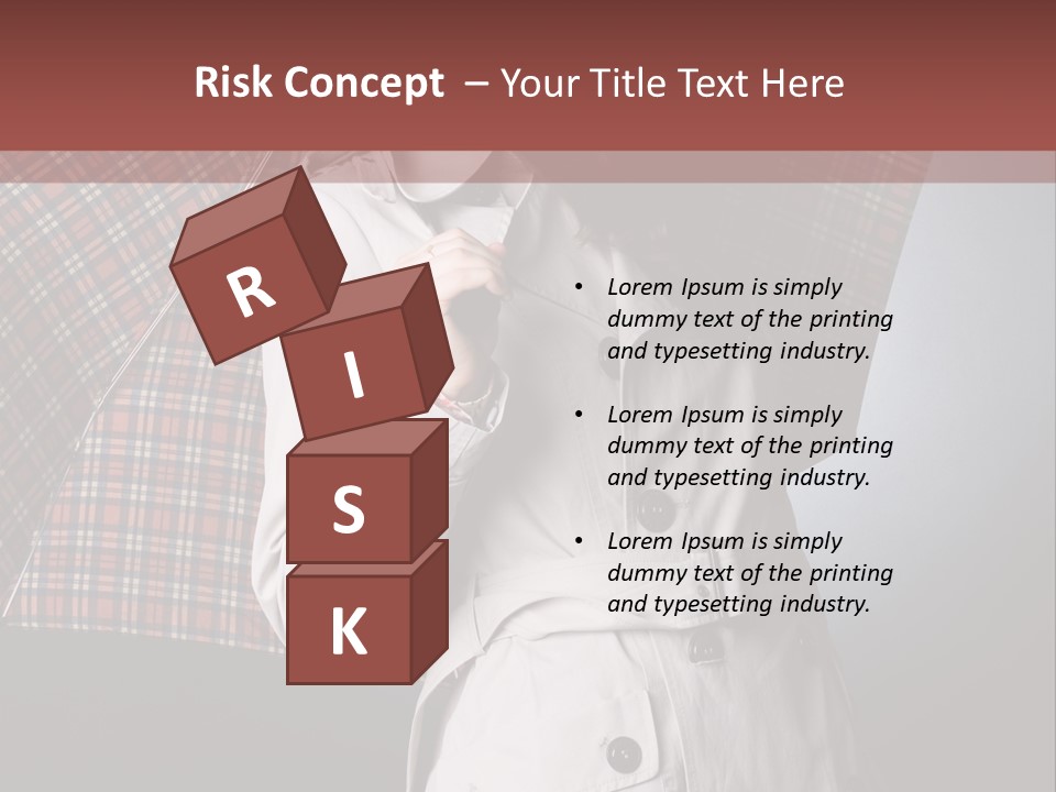 Attractive Sensual Raincoat PowerPoint Template