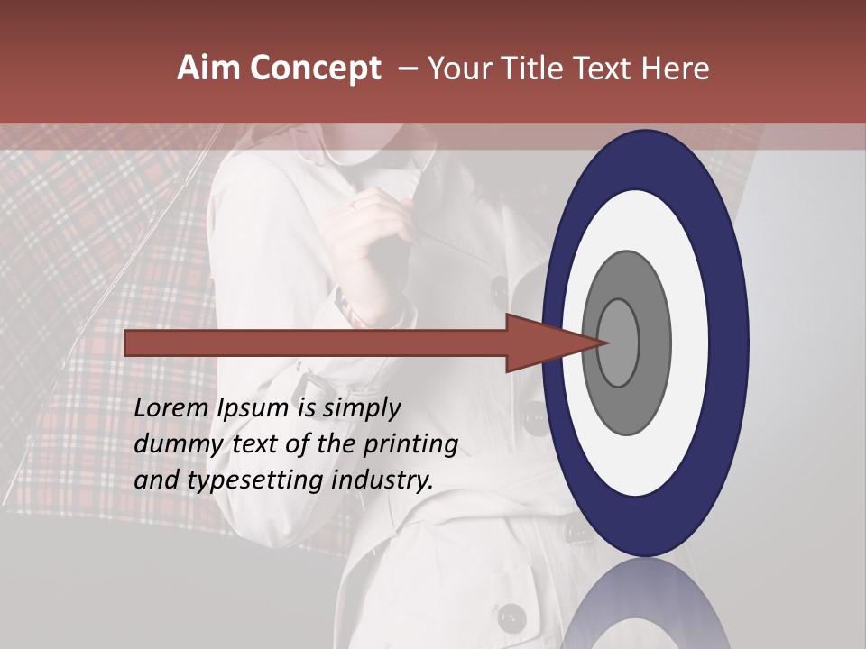 Attractive Sensual Raincoat PowerPoint Template