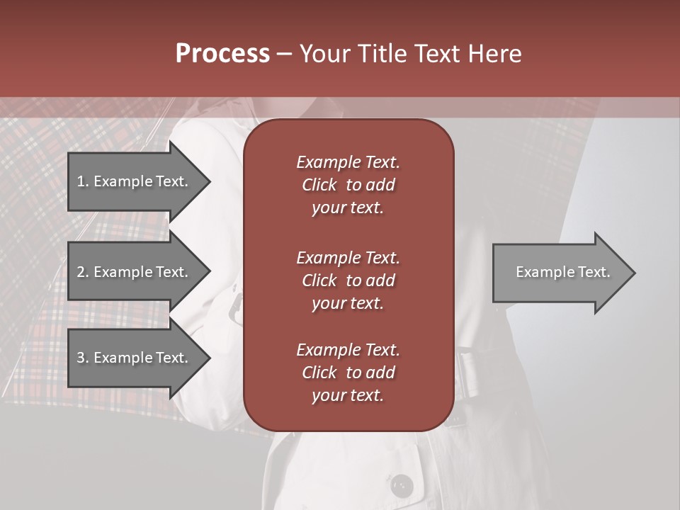 Attractive Sensual Raincoat PowerPoint Template