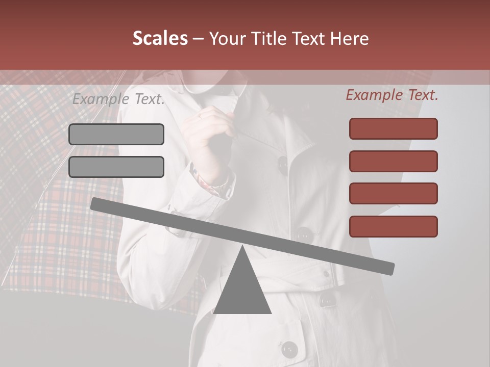 Attractive Sensual Raincoat PowerPoint Template