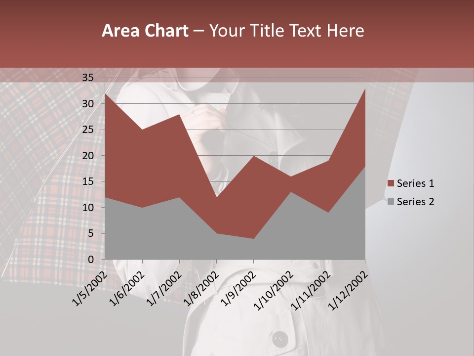 Attractive Sensual Raincoat PowerPoint Template