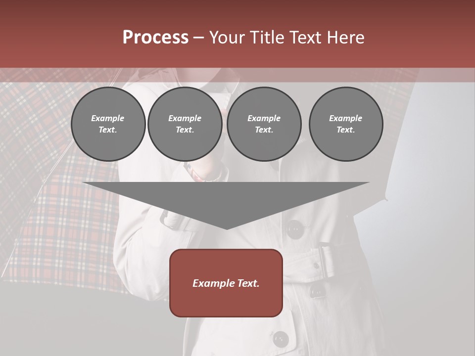 Attractive Sensual Raincoat PowerPoint Template